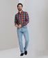 Chemise à carreaux multi-color bleu / orange